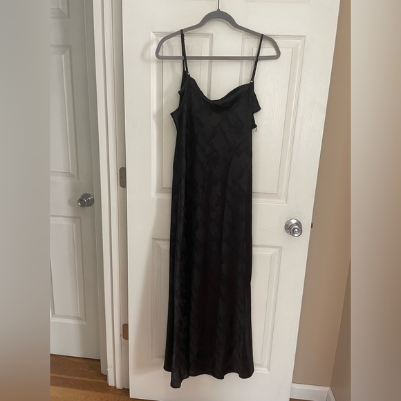 Cowl Neck Black Midi Dress - Picture 2 of 6